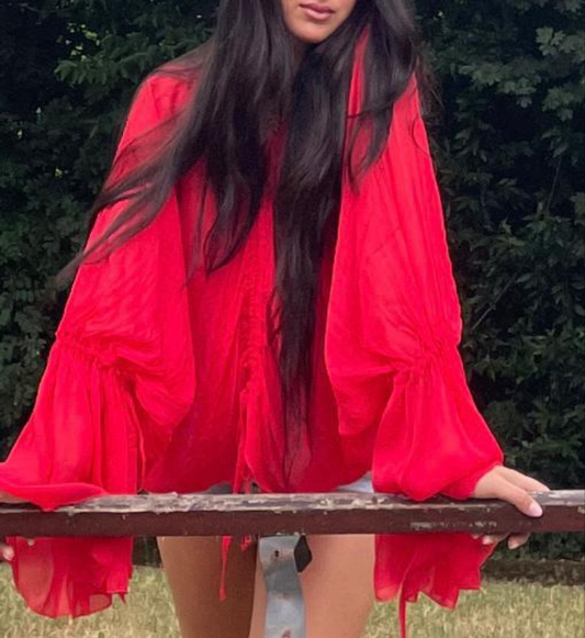 Camicia farfalla rossa