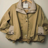 Giacca check collar