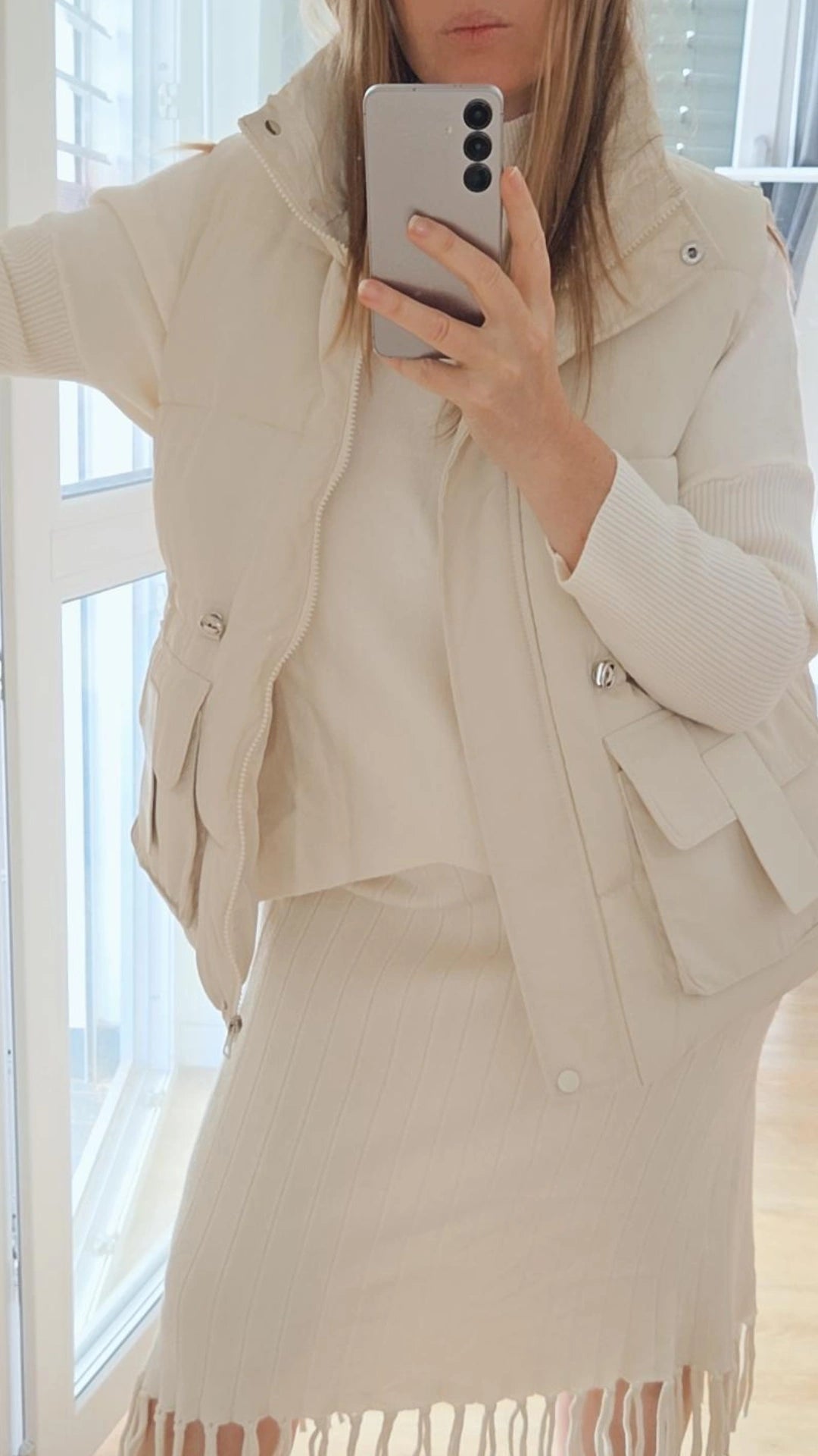 Gonna midi con frange