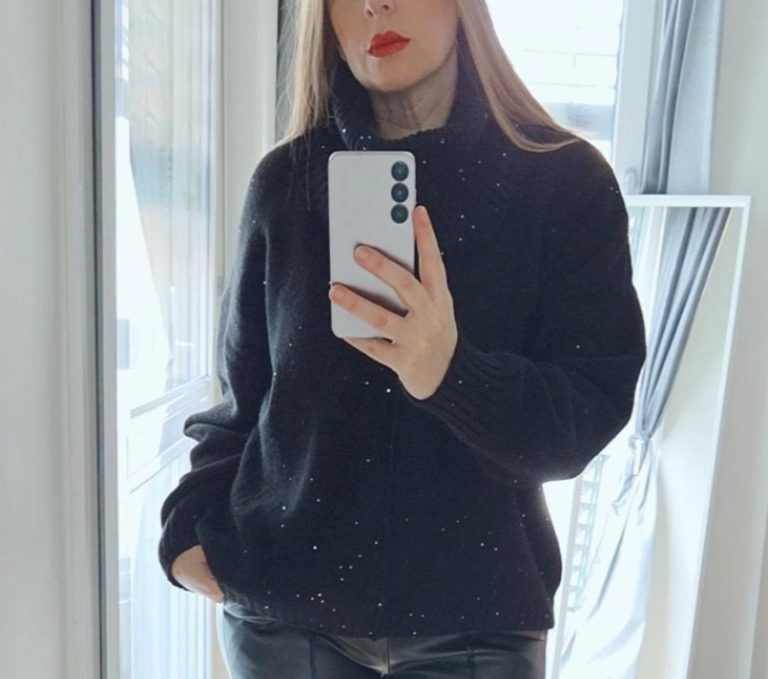 Dolcevita luce collo removibile