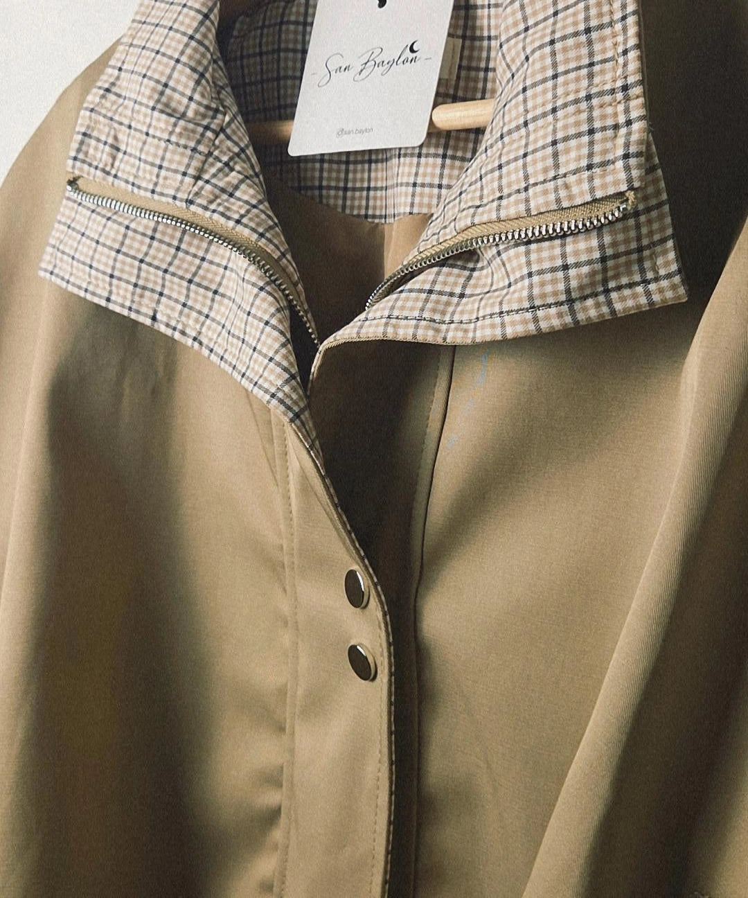 Giacca check collar